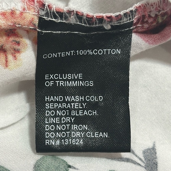 CALESSA Floral Embroidery 3/4 Sleeve V-Neck Blouse Size 2X - Picture 4 of 4